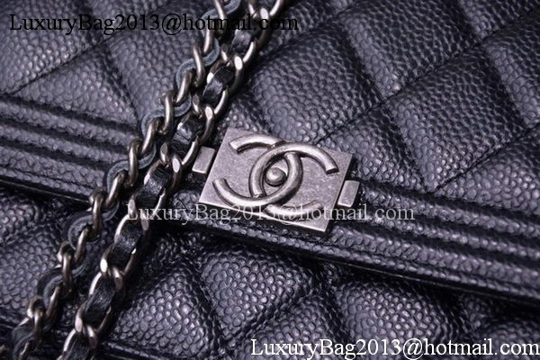 Boy Chanel mini Flap Bags Cannage Pattern A33815 Black