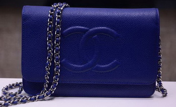 Chanel Flap Shoulder Bag Cavier Leather A33817 Blue