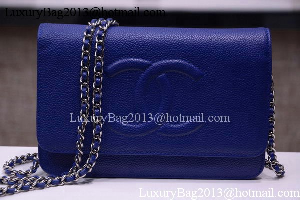 Chanel Flap Shoulder Bag Cavier Leather A33817 Blue