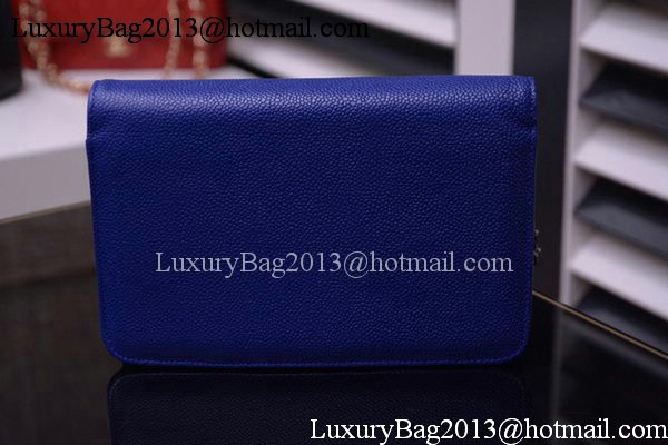 Chanel Flap Shoulder Bag Cavier Leather A33817 Blue