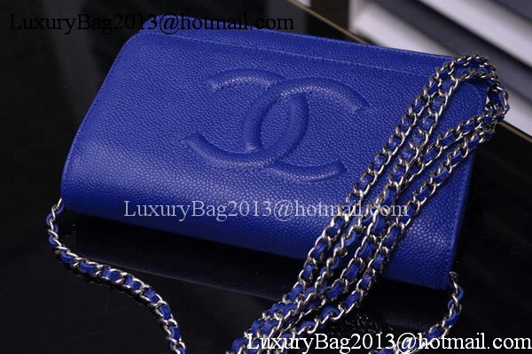 Chanel Flap Shoulder Bag Cavier Leather A33817 Blue