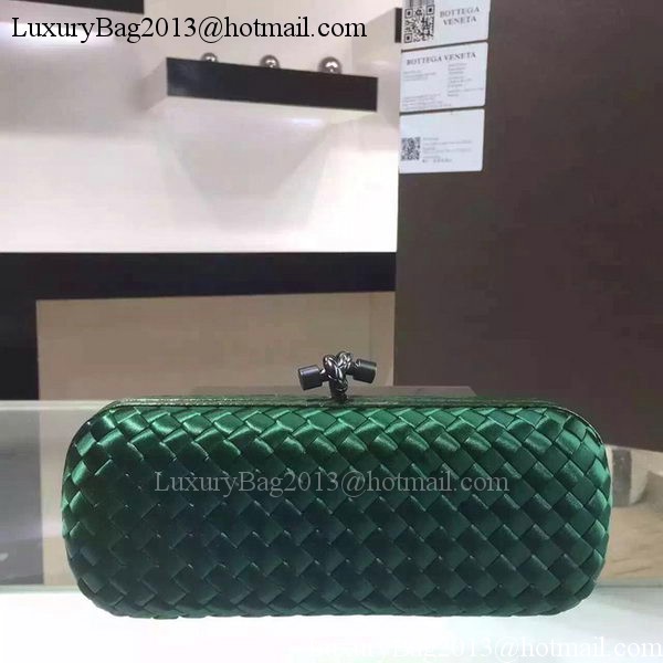 Bottega Veneta STRETCH Knot Sheepskin Leather Clutch BV8651 Green