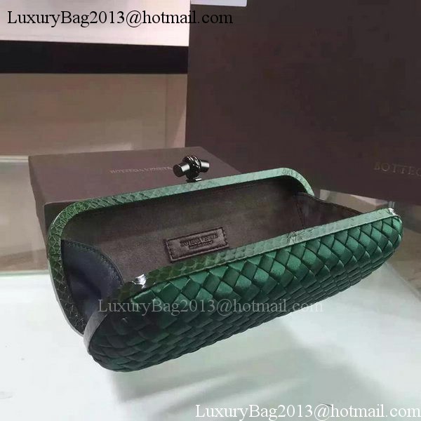 Bottega Veneta STRETCH Knot Sheepskin Leather Clutch BV8651 Green