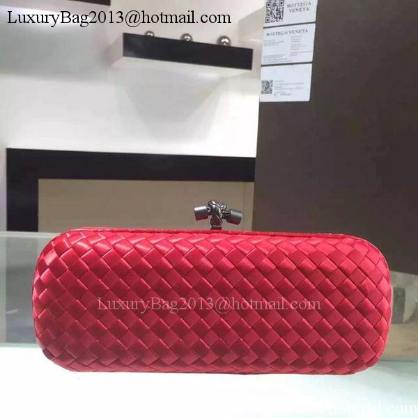 Bottega Veneta STRETCH Knot Sheepskin Leather Clutch BV8651 Red