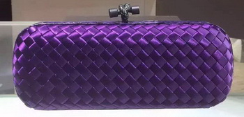 Bottega Veneta STRETCH Knot Sheepskin Leather Clutch BV8651 Violet