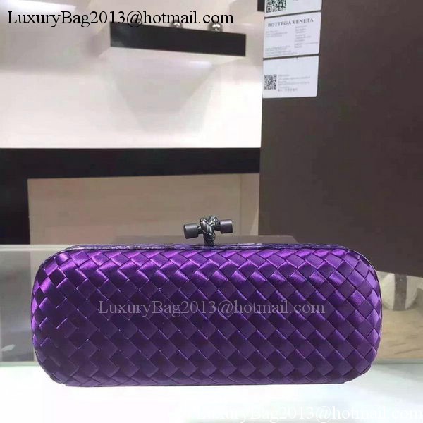 Bottega Veneta STRETCH Knot Sheepskin Leather Clutch BV8651 Violet