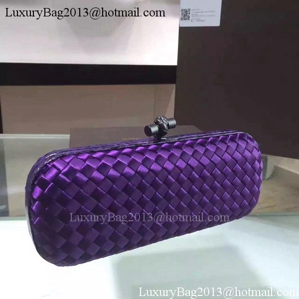 Bottega Veneta STRETCH Knot Sheepskin Leather Clutch BV8651 Violet