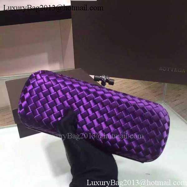 Bottega Veneta STRETCH Knot Sheepskin Leather Clutch BV8651 Violet