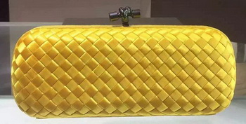 Bottega Veneta STRETCH Knot Sheepskin Leather Clutch BV8651 Yellow