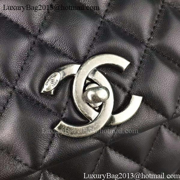 Chanel Shoulder Tote Bag Original Calfskin Leather A7775 Black