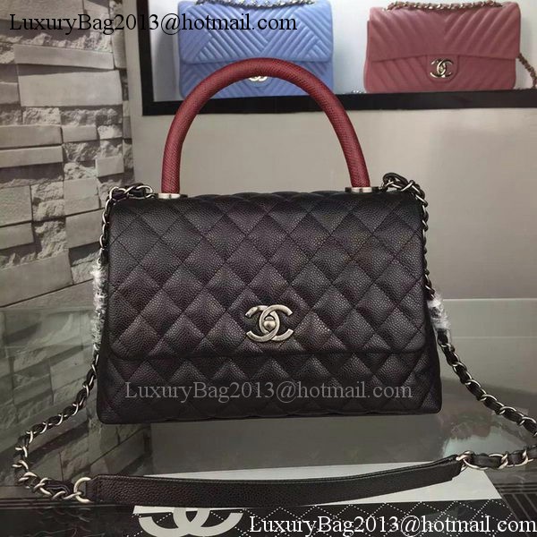 Chanel Shoulder Tote Bag Original Caviar Leather A7780 Black