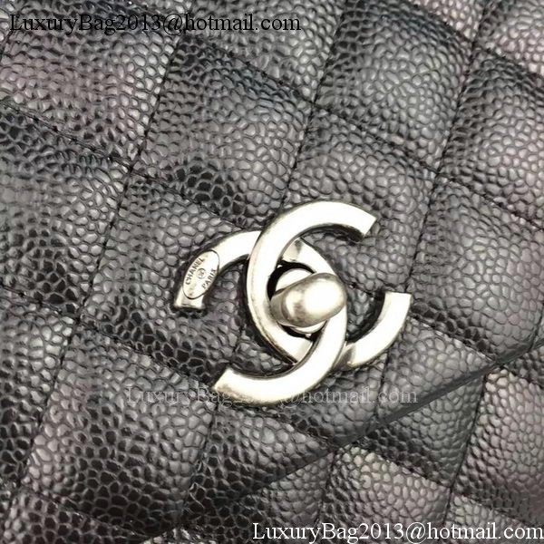 Chanel Shoulder Tote Bag Original Caviar Leather A7780 Black