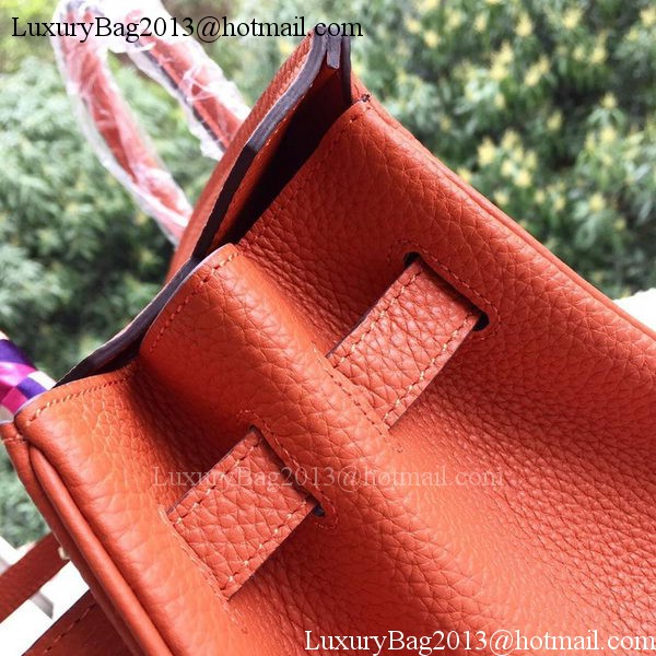 Hermes Birkin 35CM Tote Bag Orange Calfskin Leather BK35 Gold