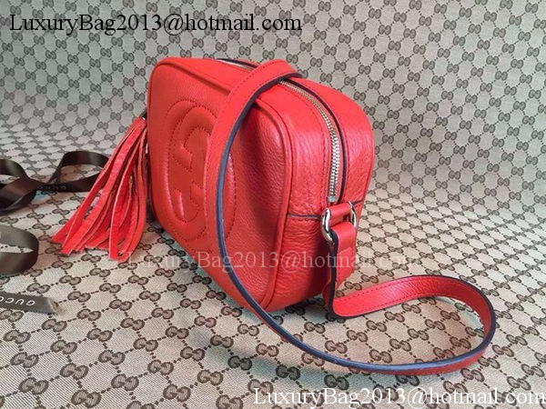 Gucci Soho Calfskin Leather Disco Bag 308364 Red