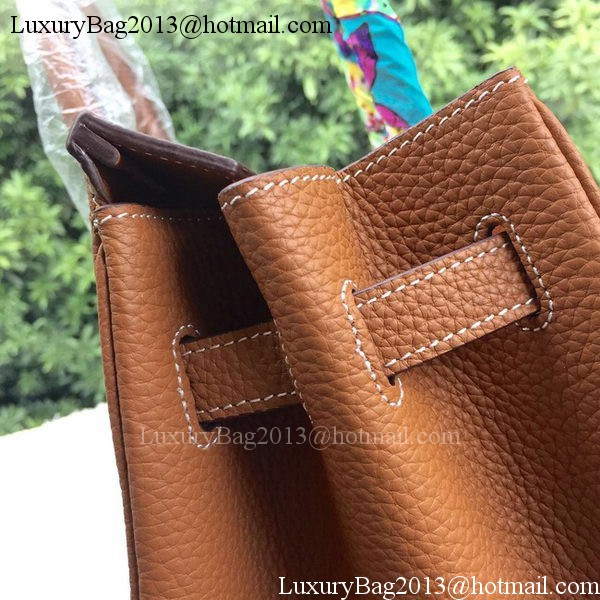 Hermes Birkin 35CM Tote Bag Brown Litchi Leather BK35 Gold