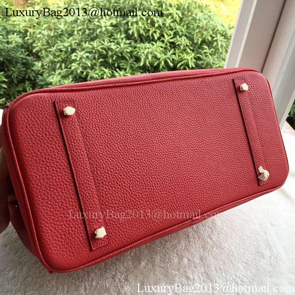 Hermes Birkin 40CM Bag Red Litchi Leather BK40 Gold