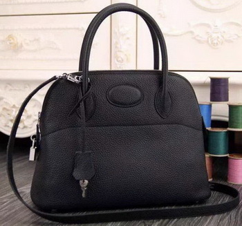 Hermes Bolide 37CM Calfskin Leather Tote Bag B1004 Black