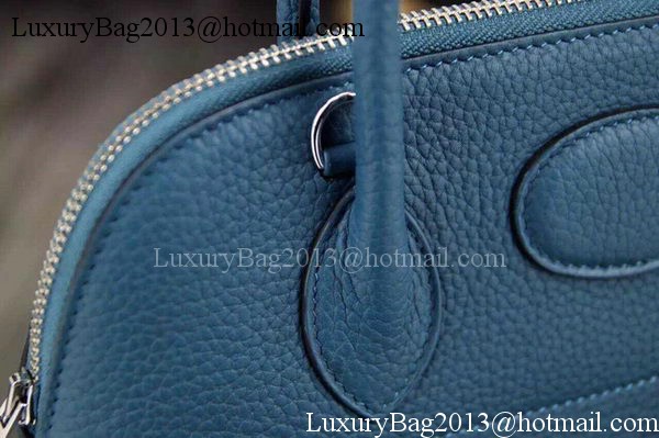 Hermes Bolide 37CM Calfskin Leather Tote Bag B1004 Blue