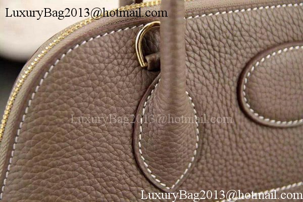 Hermes Bolide 37CM Calfskin Leather Tote Bag B1004 Grey