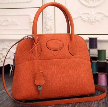 Hermes Bolide 37CM Calfskin Leather Tote Bag B1004 Orange