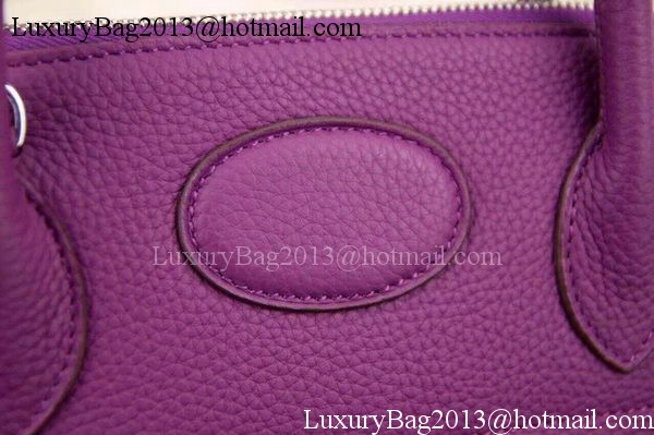 Hermes Bolide 37CM Calfskin Leather Tote Bag B1004 Purple