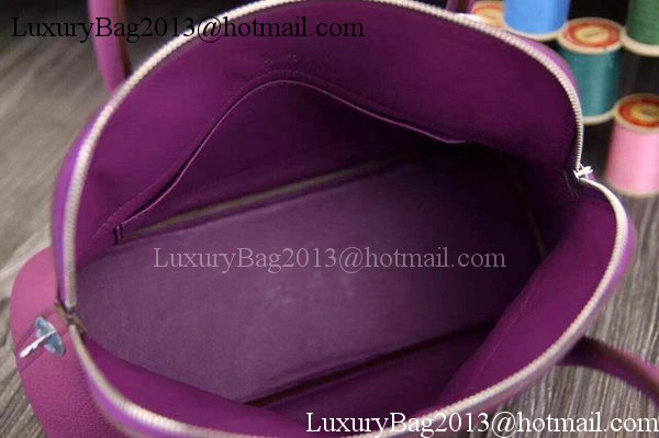 Hermes Bolide 37CM Calfskin Leather Tote Bag B1004 Purple