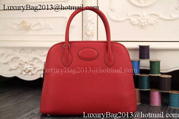 Hermes Bolide 37CM Calfskin Leather Tote Bag B1004 Red