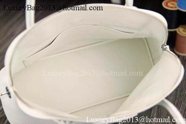 Hermes Bolide 37CM Calfskin Leather Tote Bag B1004 White