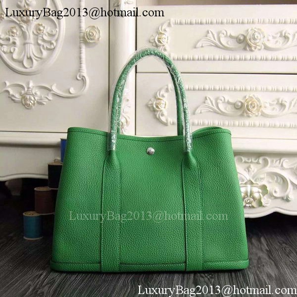 Hermes Garden Party 36cm 30cm Tote Bag Original Leather Green