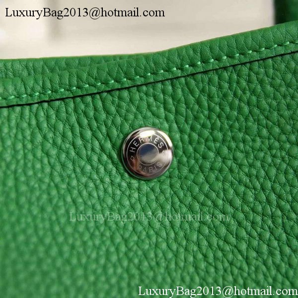 Hermes Garden Party 36cm 30cm Tote Bag Original Leather Green