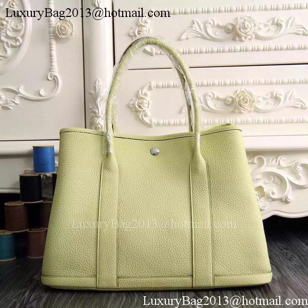 Hermes Garden Party 36cm 30cm Tote Bag Original Leather Light Yellow