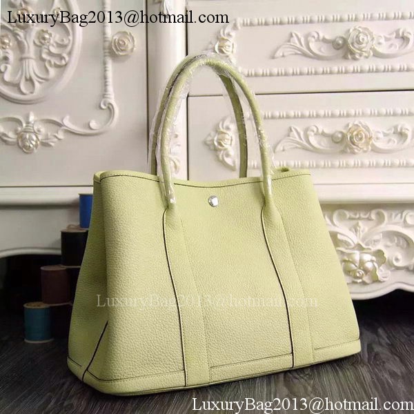 Hermes Garden Party 36cm 30cm Tote Bag Original Leather Light Yellow