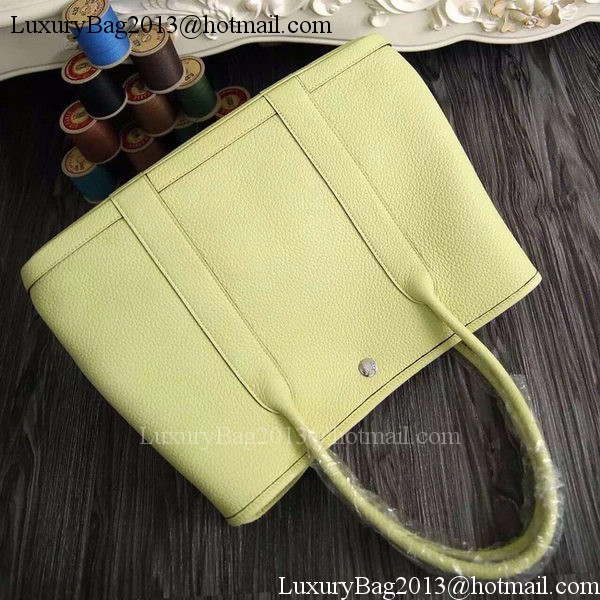 Hermes Garden Party 36cm 30cm Tote Bag Original Leather Light Yellow