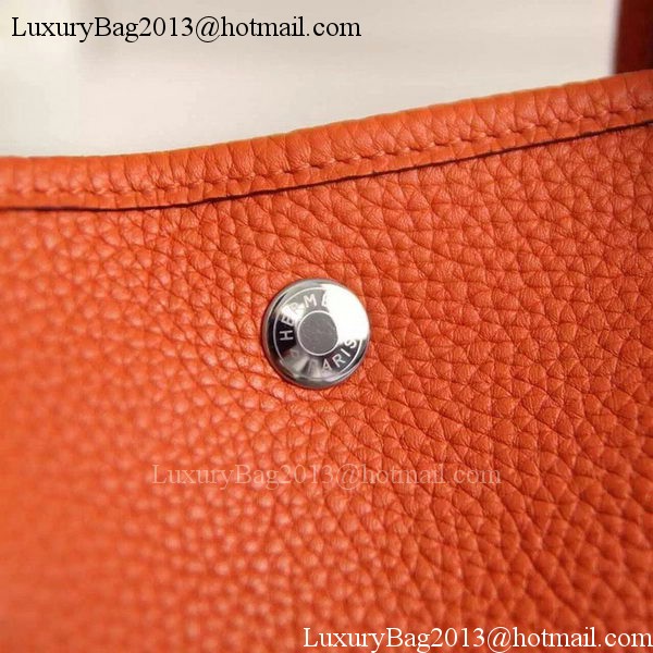 Hermes Garden Party 36cm 30cm Tote Bag Original Leather Orange