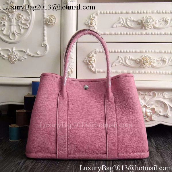 Hermes Garden Party 36cm 30cm Tote Bag Original Leather Pink