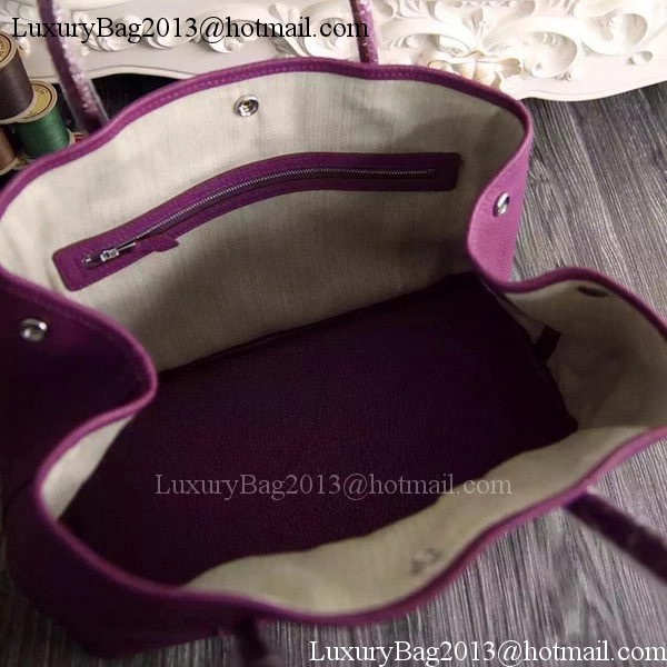 Hermes Garden Party 36cm 30cm Tote Bag Original Leather Purple