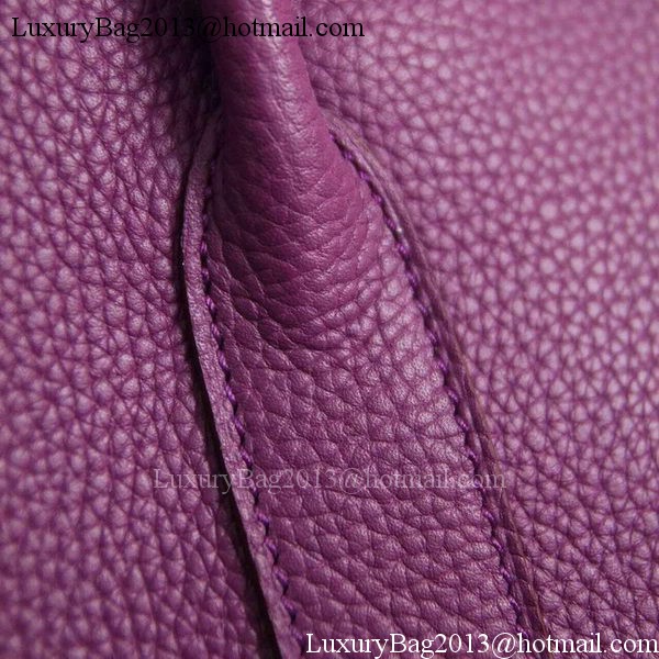 Hermes Garden Party 36cm 30cm Tote Bag Original Leather Purple