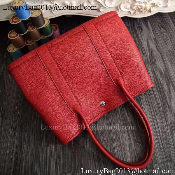 Hermes Garden Party 36cm 30cm Tote Bag Original Leather Red