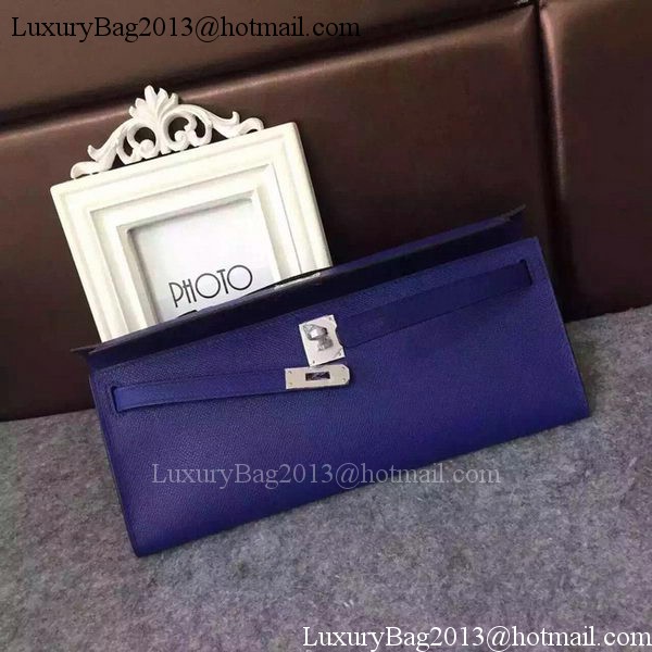 Hermes Kelly 31cm Clutch Epsom Leather KL31 Blue