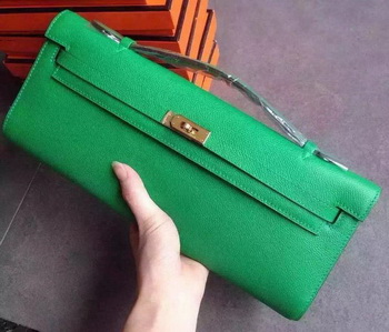 Hermes Kelly 31cm Clutch Epsom Leather KL31 Green