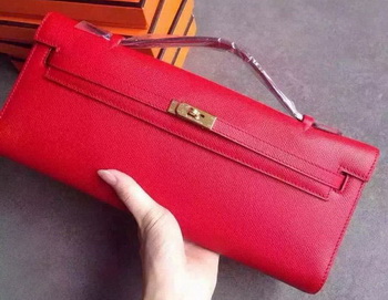 Hermes Kelly 31cm Clutch Epsom Leather KL31 Red