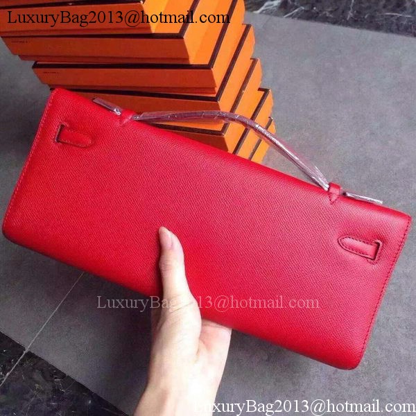 Hermes Kelly 31cm Clutch Epsom Leather KL31 Red