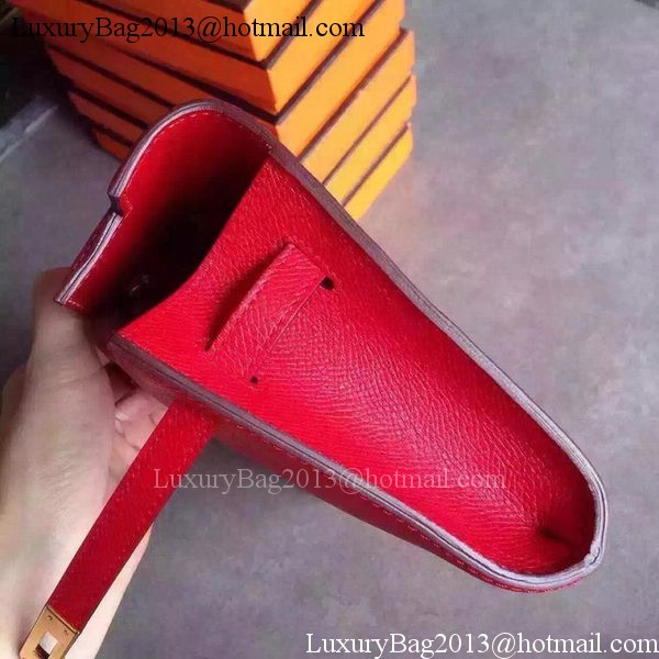 Hermes Kelly 31cm Clutch Epsom Leather KL31 Red