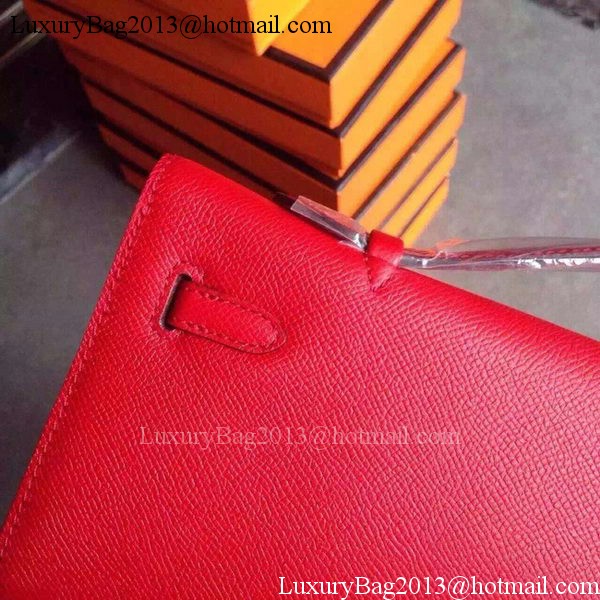 Hermes Kelly 31cm Clutch Epsom Leather KL31 Red