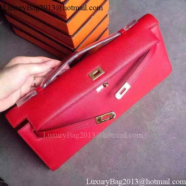 Hermes Kelly 31cm Clutch Epsom Leather KL31 Red