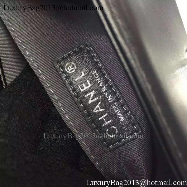 Boy Chanel mini Flap Bag Original Chevron Nubuck Leather A5707 Black