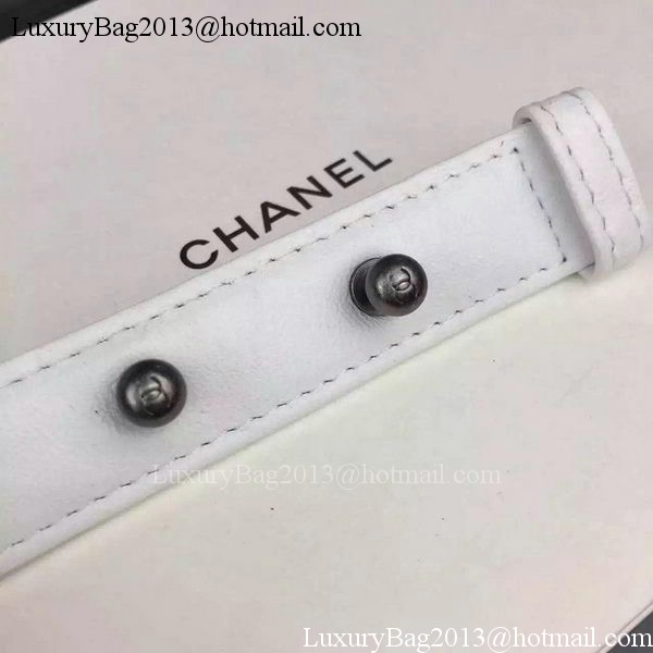 Boy Chanel mini Flap Bag Original Chevron Nubuck Leather A5707 White