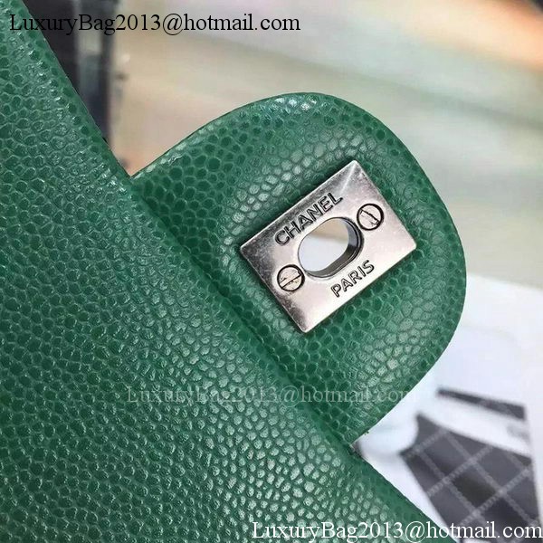 Chanel Classic MINI Flap Bag Cannage Pattern Leather A8171 Green