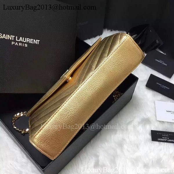 YSL Classic Monogramme Clutch Cannage Pattern YSL0223 Gold