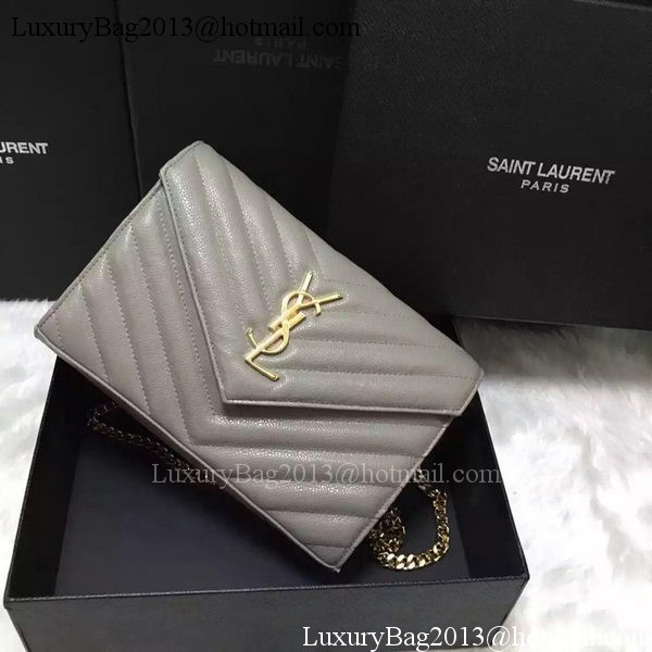 YSL Classic Monogramme Clutch Cannage Pattern YSL0223 Grey